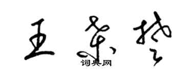 梁锦英王桑楚草书个性签名怎么写