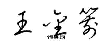 梁锦英王金箭草书个性签名怎么写