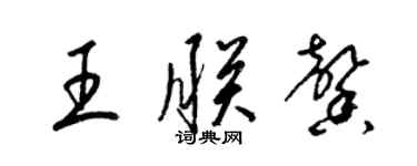 梁锦英王朕馨草书个性签名怎么写