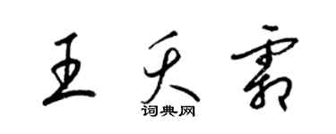 梁锦英王夭霜草书个性签名怎么写