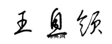 梁锦英王息领草书个性签名怎么写