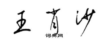 梁锦英王肖沙草书个性签名怎么写