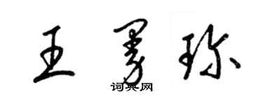 梁锦英王曼珍草书个性签名怎么写