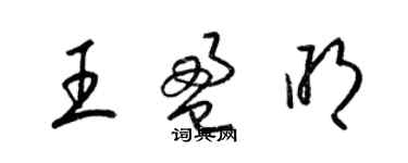梁锦英王盈明草书个性签名怎么写
