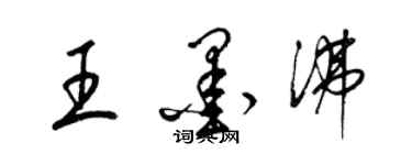 梁锦英王墨沸草书个性签名怎么写