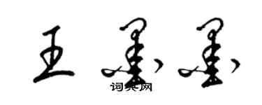 梁锦英王墨墨草书个性签名怎么写