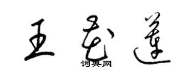 梁锦英王花莲草书个性签名怎么写