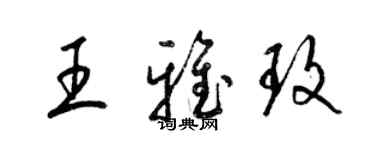 梁锦英王雅玫草书个性签名怎么写