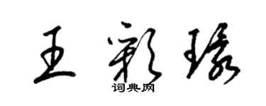 梁锦英王彩环草书个性签名怎么写