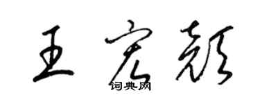 梁锦英王宏颜草书个性签名怎么写
