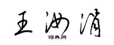 梁锦英王汝涓草书个性签名怎么写