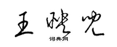 梁锦英王映儿草书个性签名怎么写