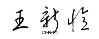 梁锦英王新忆草书个性签名怎么写