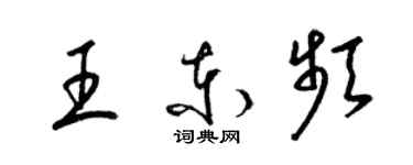 梁锦英王东频草书个性签名怎么写