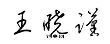 梁锦英王晓谨草书个性签名怎么写