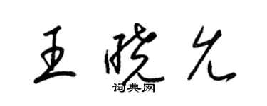 梁锦英王晓允草书个性签名怎么写