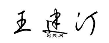 梁锦英王建汀草书个性签名怎么写