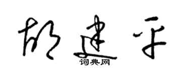 梁锦英胡建平草书个性签名怎么写