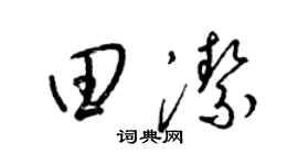 梁锦英田洁草书个性签名怎么写