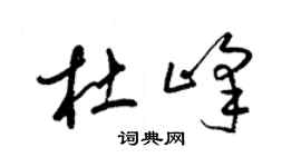 梁锦英杜峰草书个性签名怎么写