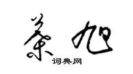 梁锦英叶旭草书个性签名怎么写