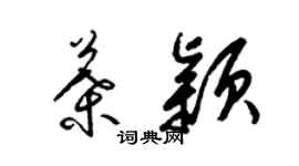 梁锦英叶颖草书个性签名怎么写