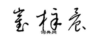 梁锦英崔梓晨草书个性签名怎么写