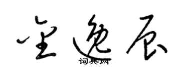 梁锦英金逸辰草书个性签名怎么写