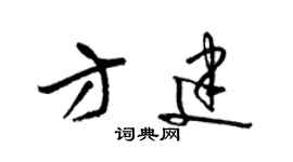 梁锦英方建草书个性签名怎么写