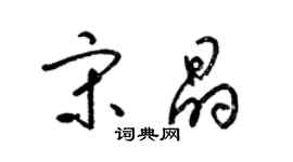 梁锦英宋晶草书个性签名怎么写