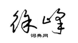 梁锦英徐峰草书个性签名怎么写