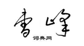 梁锦英曹峰草书个性签名怎么写