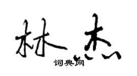 曾庆福林杰行书个性签名怎么写