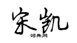 曾庆福宋凯行书个性签名怎么写