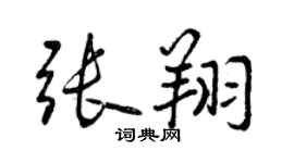 曾庆福张翔行书个性签名怎么写