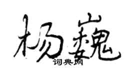曾庆福杨巍行书个性签名怎么写
