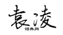 曾庆福袁凌行书个性签名怎么写
