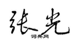 曾庆福张光行书个性签名怎么写