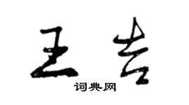 曾庆福王吉行书个性签名怎么写