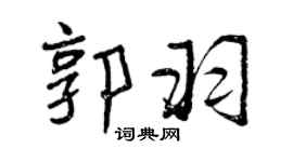 曾庆福郭羽行书个性签名怎么写