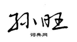 曾庆福孙旺行书个性签名怎么写
