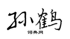 曾庆福孙鹤行书个性签名怎么写