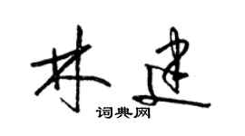 梁锦英林建草书个性签名怎么写