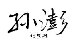 曾庆福孙澎行书个性签名怎么写