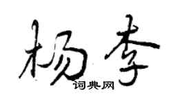 曾庆福杨李行书个性签名怎么写