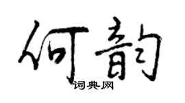 曾庆福何韵行书个性签名怎么写