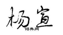 曾庆福杨宣行书个性签名怎么写