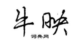 曾庆福牛映行书个性签名怎么写