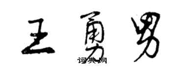 曾庆福王勇男行书个性签名怎么写