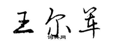 曾庆福王尔军行书个性签名怎么写